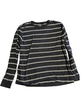 Old Navy Navy Soft-Washed Long Sleeve Tee with White Stripe